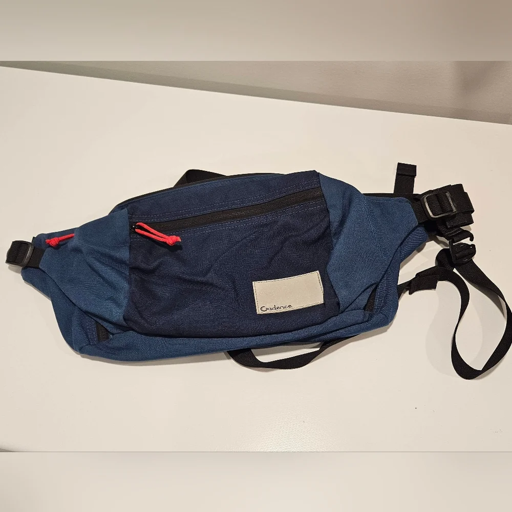 Navy and Blue Men's Travel Belt Bag